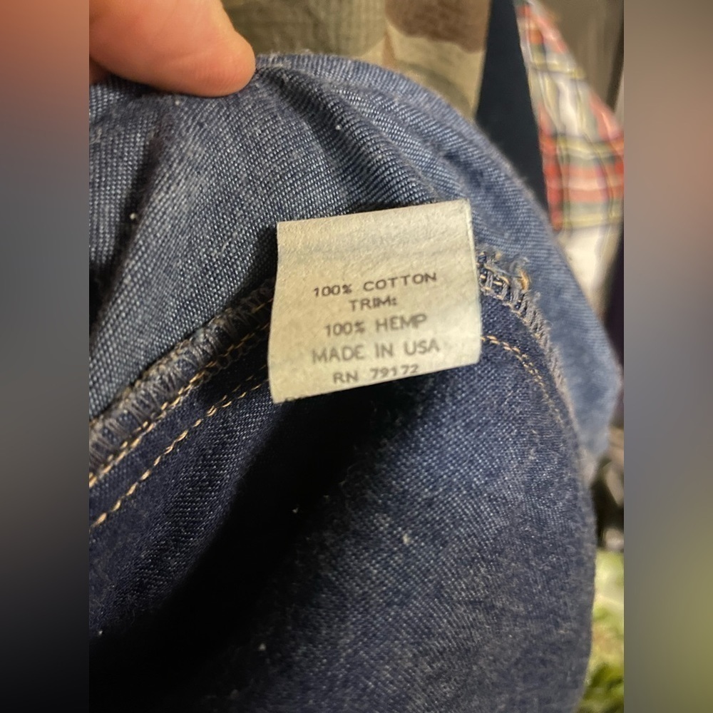 Marcos Ergas Denim/ Burlap Button Down Shirt  Medium​​​​​​​​​​​​​ - Picture 14 of 14